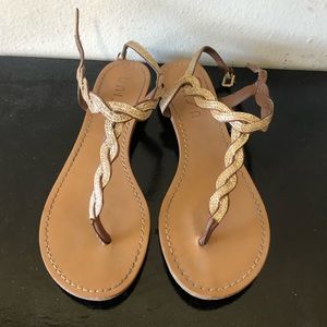 Unisa gold strappy sandal